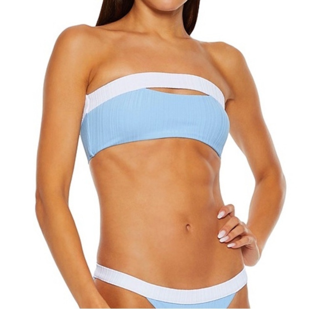 Onia Camila ribbed cutout bandeau bikini top size xs - Picture 4 of 9